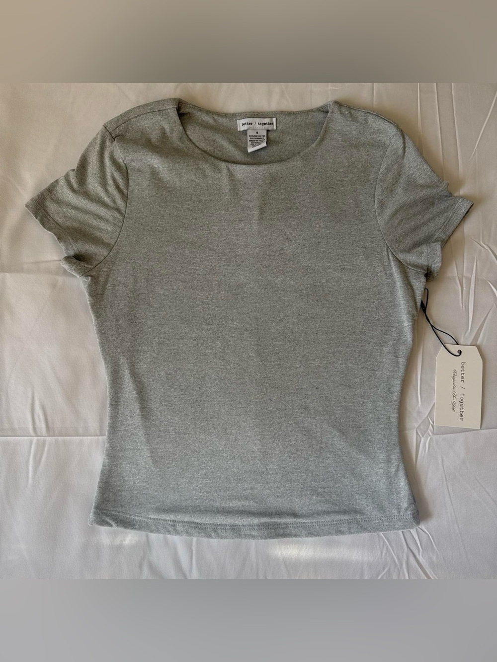Women's Grey Short Sleeve Crewneck Tee